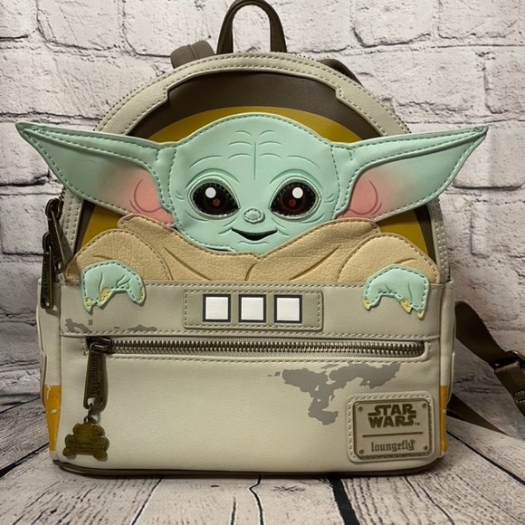 Loungefly Star Wars Baby Yoda Double Strap Backpack - Picture 1 of 9